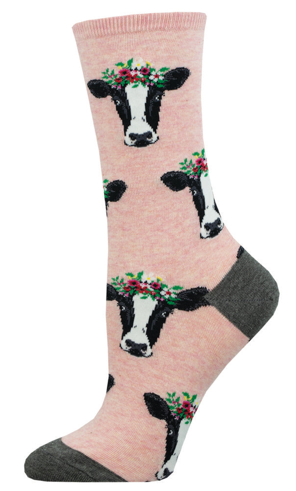 Calcetines de Algodón Media Caña Vaca Rosa Socksmith Pack 1 Imagen principal del producto