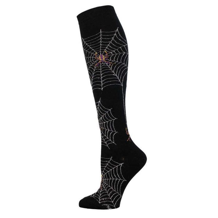 CALCETINES DE ALGODON CAÑA ALTA 36-41 SPIDER WEBS BLACK | SOCKSMITH | 1 UNIDAD | 8482920114920 Imagen principal del producto