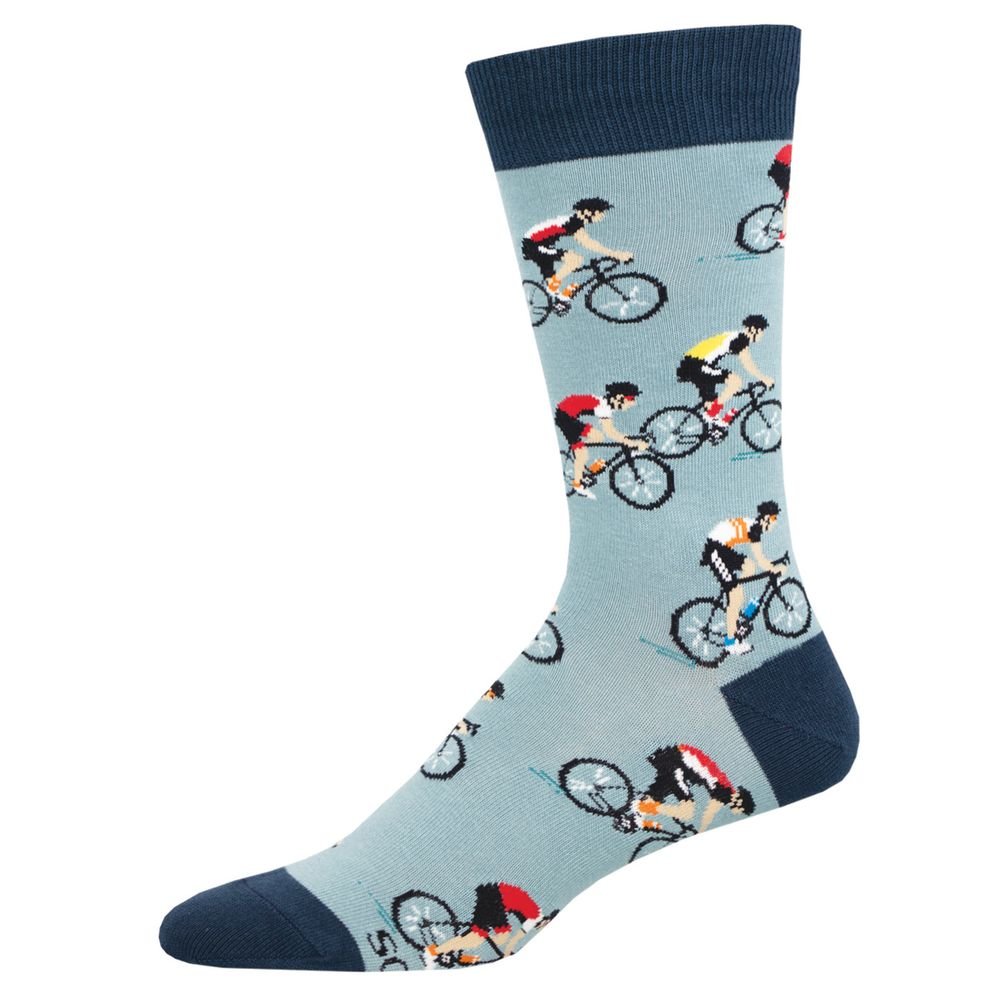 Calcetines de algodón media caña ciclista azul 40-46 SOCKSMITH Imagen principal del producto