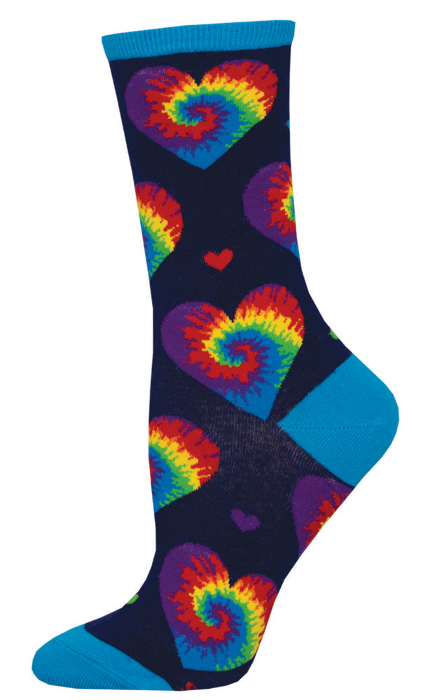 Calcetines mujer algodón corazón arcoiris SOCKSMITH pack 1 par Imagen principal del producto