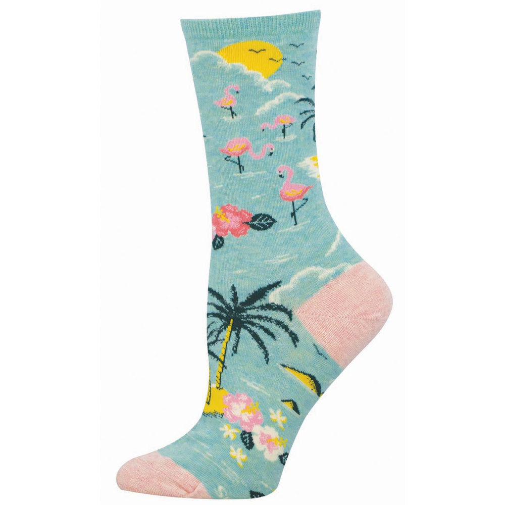 Calcetines de Algodón Media Caña Playa Flamencos SOCKSMITH Imagen principal del producto