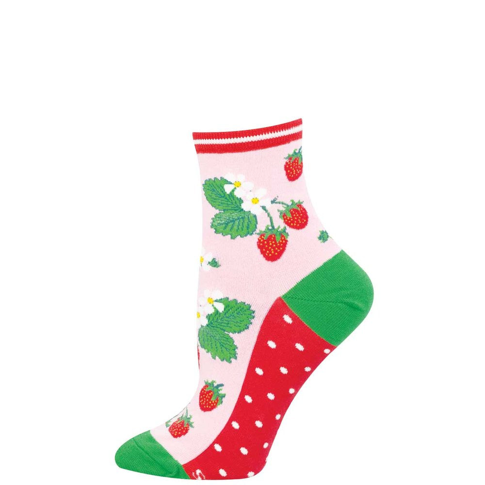 Calcetines algodón media caña Strawberry Threads Pink 36-41 Socksmith