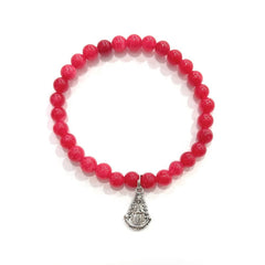 PULSERA VIRGEN ROCIO 17MM BAÑO PLATA AGATA | DE BUSSY | ENVASE 6 UDS. UNIDAD | 8488000030753