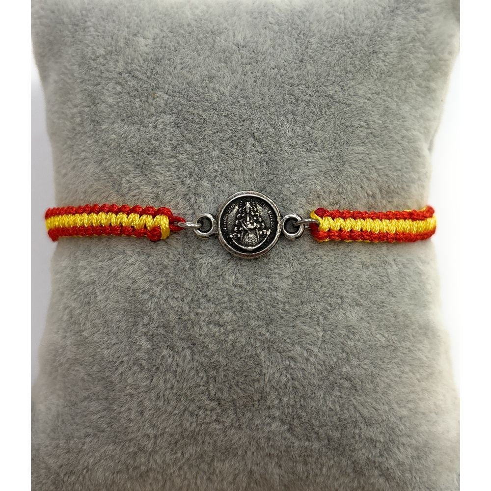 PULSERA VIRGEN ROCIO 10MM BAÑO PLATA MACRAME ESPAÑA | DE BUSSY | ENVASE 6 UDS. UNIDAD | 8488000031262