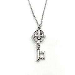 COLLAR LLAVE SAN BENITO METAL 24MM BAÑO PLATA | DE BUSSY | ENVASE 5 UDS. UNIDAD | 8488000031361