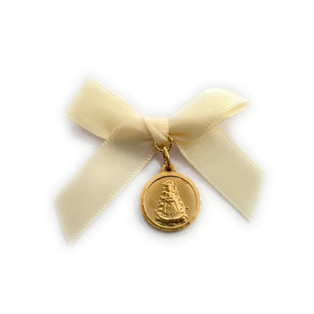 Cuna Virgen Rocio Metal 16mm Baño Oro De Bussy