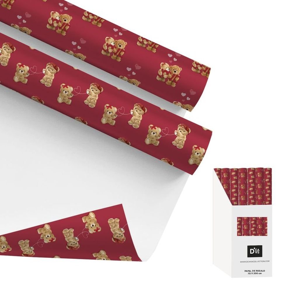 Expositor 72 Rollos Papel Regalo Amor Surtidos Marca DCASA Imagen principal del producto