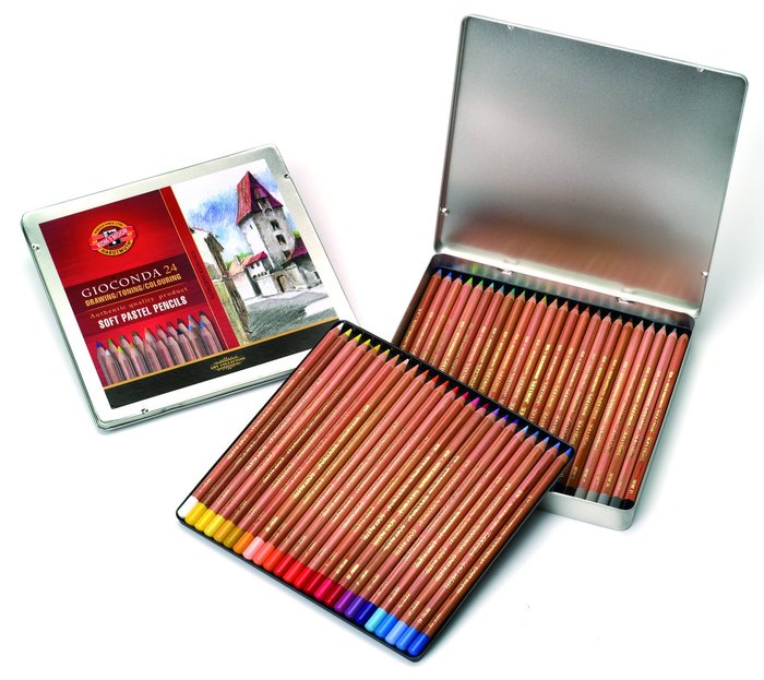 LAPIZ PASTEL KOH I NOOR 24 COLORES SURTIDOS ESTUCHE METAL | 1 UNIDADES | (MICHEL PAPELES ESPECIALES) Imagen principal del producto