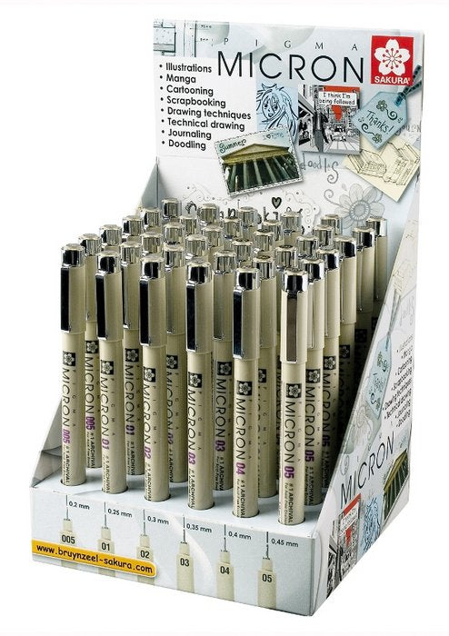 Expositor 36 Rotuladores Calibrados Pigma Micron Surtidos Talens España Imagen principal del producto