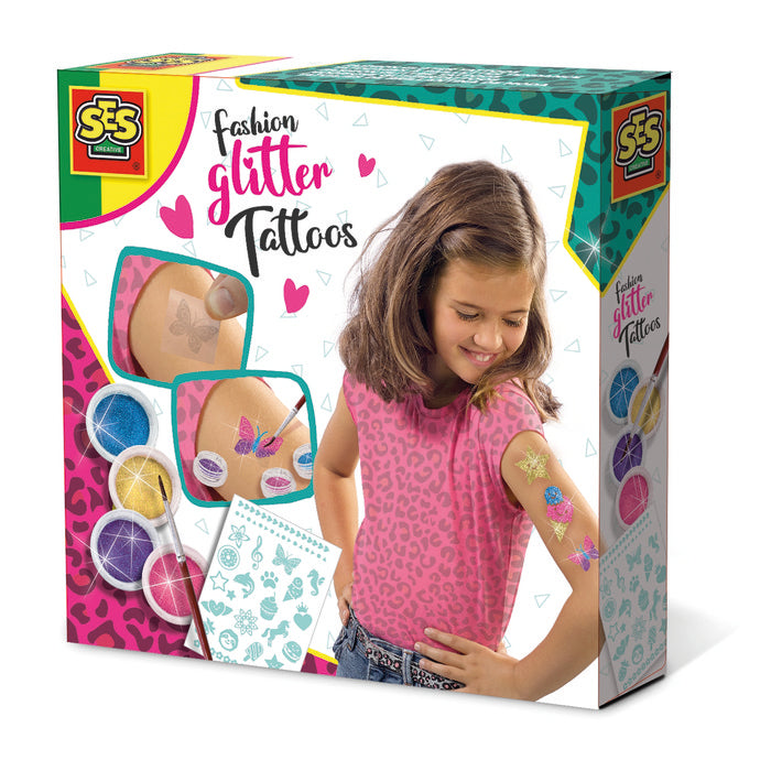 Juego Tatuajes Fashion de Purpurina SES Imagen principal del producto