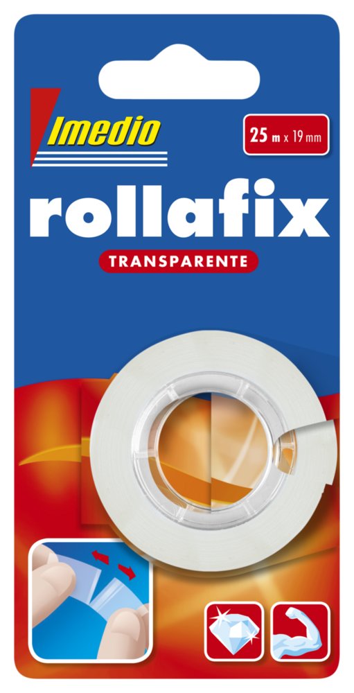 Cinta Adhesiva Imedio Rollafix 19 mm 25 metros Pack 12