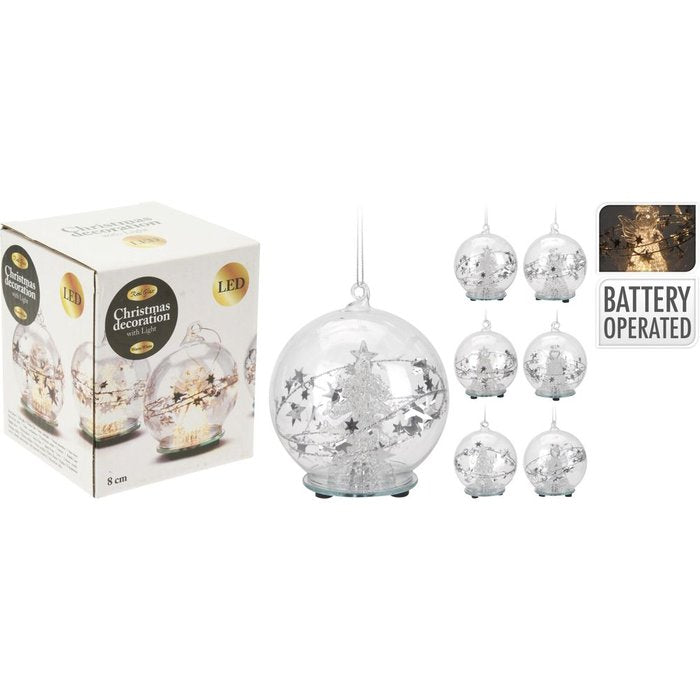 BOLA CRISTAL 8CM LUZ LED SURTIDAS | KOOPMAN CHRISTMAS | 1 UNIDAD | 8711295652066