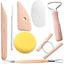 Set de alfarero ceramista con 8 herramientas surtidas
