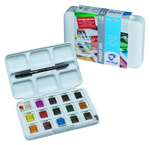 SET BOLSILLO ACUARELA 15 COLORES Y PINCEL Nº 6 | 1 UNIDADES | (TALENS ESPAÑA)