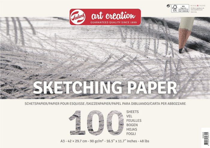 Bloc Espiral Estándar Liso 90g | Talens España | Cartón | Formato Estándar | Pack 1 Unidades