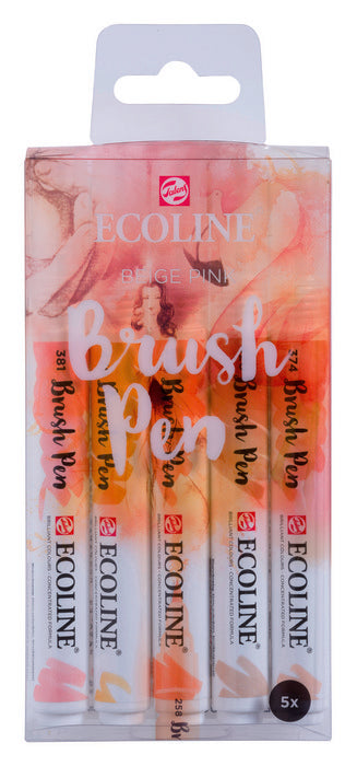 Rotulador Ecoline Brushpen Beige Rosa 5 Unidades | Talens España | Pack 1 Unidades Imagen principal del producto