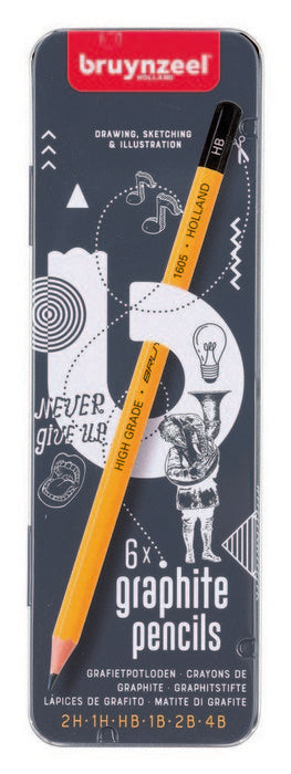 LAPIZ GRAFITO BRUYNZELL METAL ESTUCHE 6 | 1 UNIDADES | (TALENS ESPAÑA) Imagen principal del producto