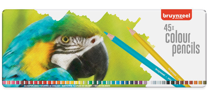 LAPIZ BRUYNZEEL 45 COLORES CAJA METAL PAPAGAYO | 1 UNIDADES | (TALENS ESPAÑA) Imagen principal del producto