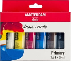 Pintura acrílica colores primarios Talens 20 ml