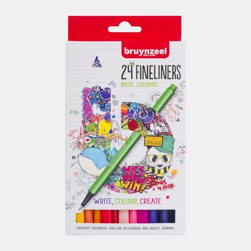 Rotulador Bruynzeel Punta Fina 24 Colores Estuche Carton | Talens España | Pack 1 Unidades