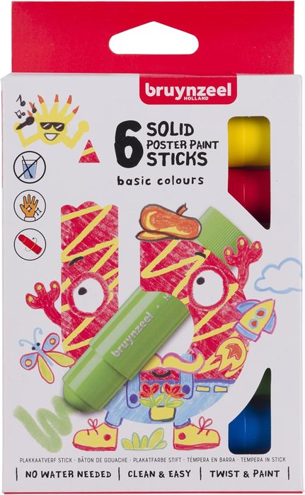 TEMPERA SOLIDA BRUYNZEEL 6 COLORES BASICOS | 1 UNIDADES | (TALENS ESPAÑA) Imagen principal del producto