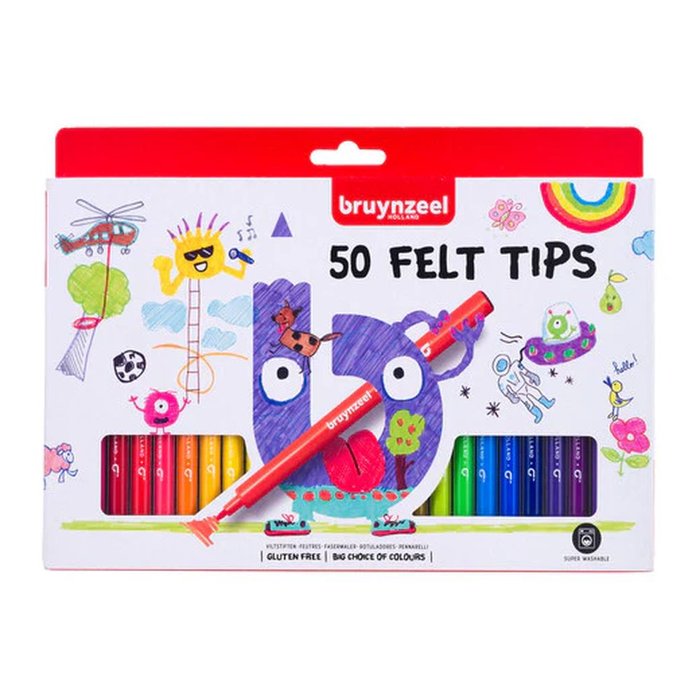 Rotulador Bruynzeel Estuche 50 Colores | Talens España | Pack 1 Unidades