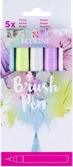 Rotulador Ecoline Brushpen Pastel 5 Unidades | Talens España | Pack 1 Unidades