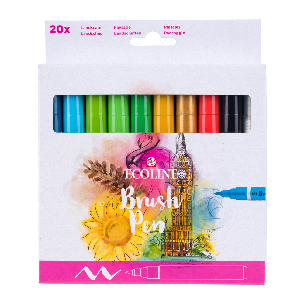 Rotulador Ecoline Brushpen Estuche 20 Unidades Cartón Marca Talens España Imagen principal del producto
