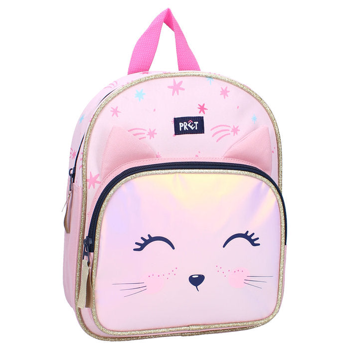 MOCHILA INFANTIL CON BOLSILLO FRONTAL GATITO FANTASIA 29CM | VADOBAG Imagen principal del producto