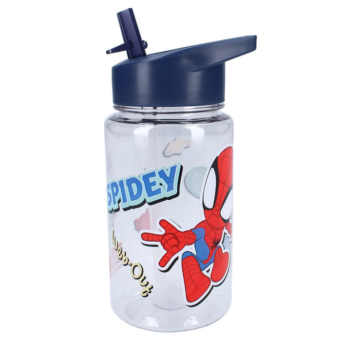 BOTELLA PP CON PAJITA 450ML SPIDEY DRINK UP | VADOBAG | 1 UNIDAD | 8712645316386