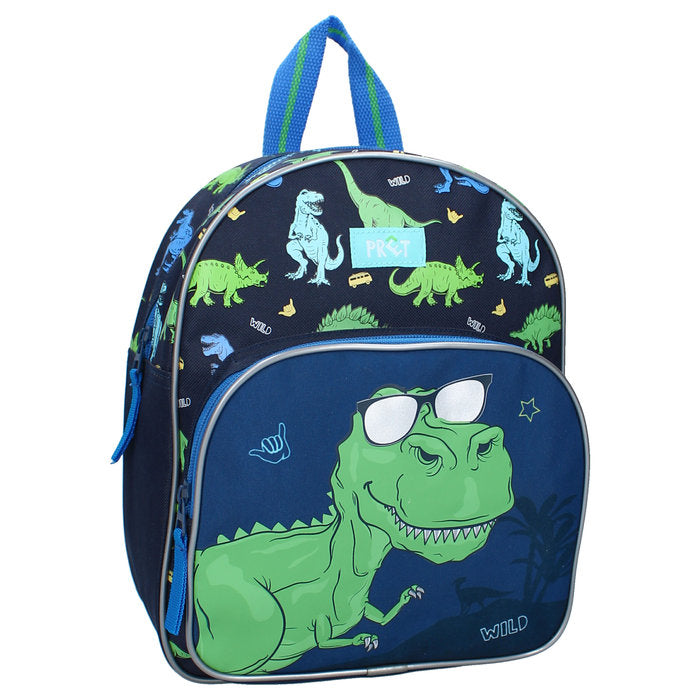 MOCHILA INFANTIL 29CM 2 BOLSILLOS DINO HAPPY GO LUCKY | VADOBAG Imagen principal del producto