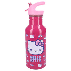 BOTELLA ALUMINIO CON PAJITA 500ML HELLO KITTY TAKE A SIP | VADOBAG | 1 UNIDAD | 8712645318144
