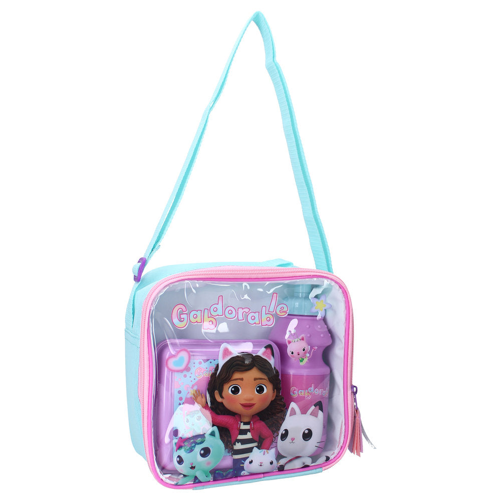 SET BANDOLERA BOTELLA + SANDWICHERA GABBY´S DOLLHOUSE | VADOBAG | 1 UNIDAD | 8712645318328