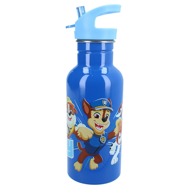 BOTELLA ALUMINIO CON PAJITA 500ML PAW PATROL TAKE A SIP | VADOBAG | 1 UNIDAD | 8712645318564