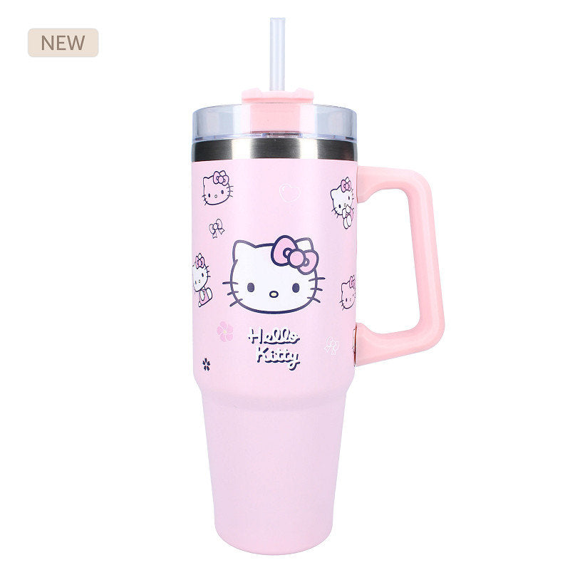 VASO CON PAJITA ALUMINIO 900ML HELLO KITTY BOTTLED BLISS | VADOBAG | 1 UNIDAD | 8712645324152 Imagen principal del producto