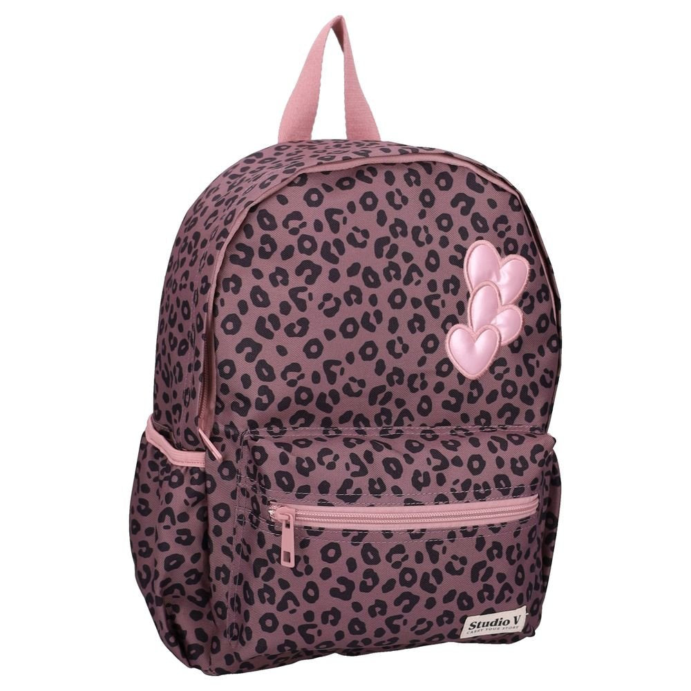 Mochila escolar 36x27 Bolsillo Rejilla Animal Print Rosa VADOBAG Imagen principal del producto