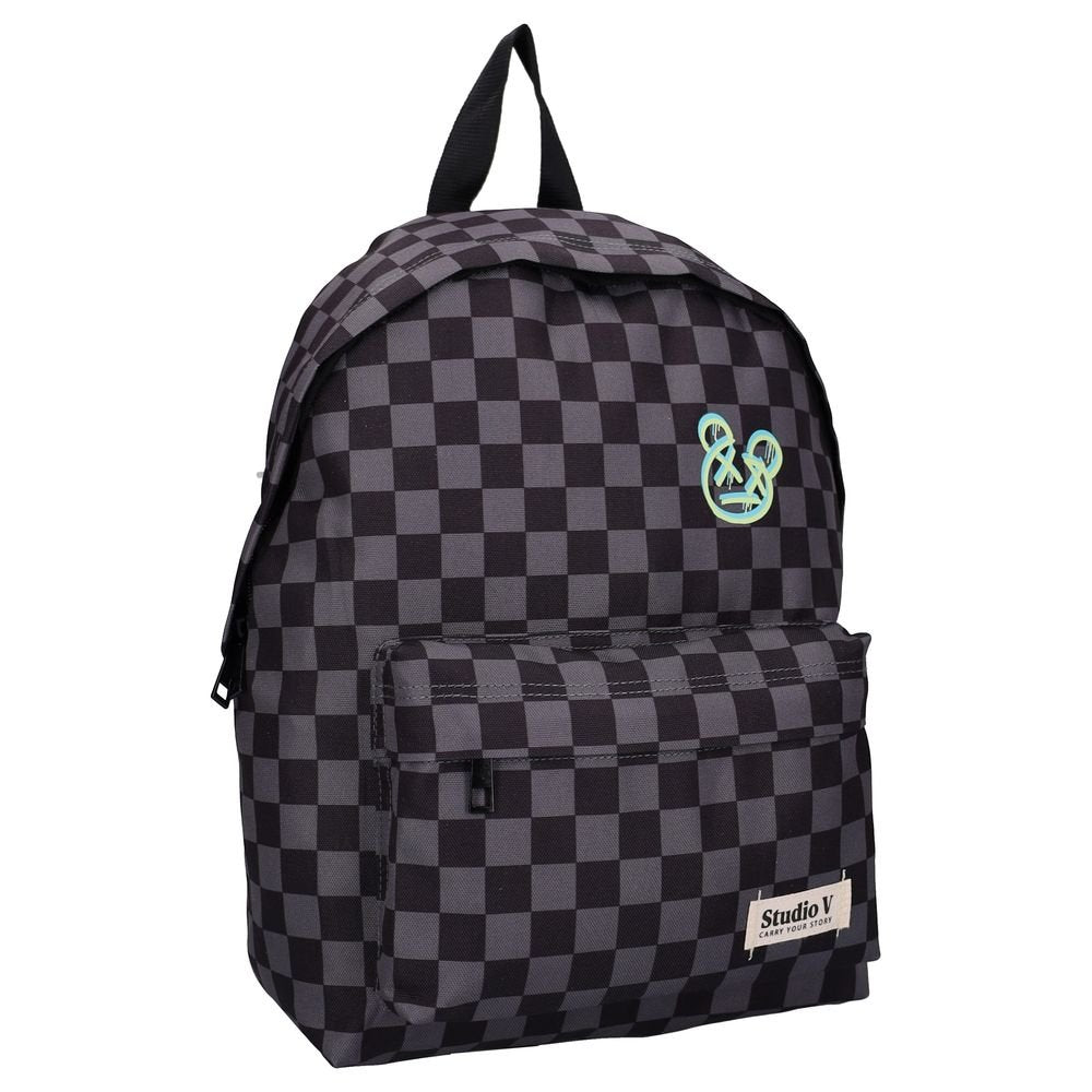 Mochila escolar 37x26 Bolsillo frontal Chess Negra VADOBAG Imagen principal del producto