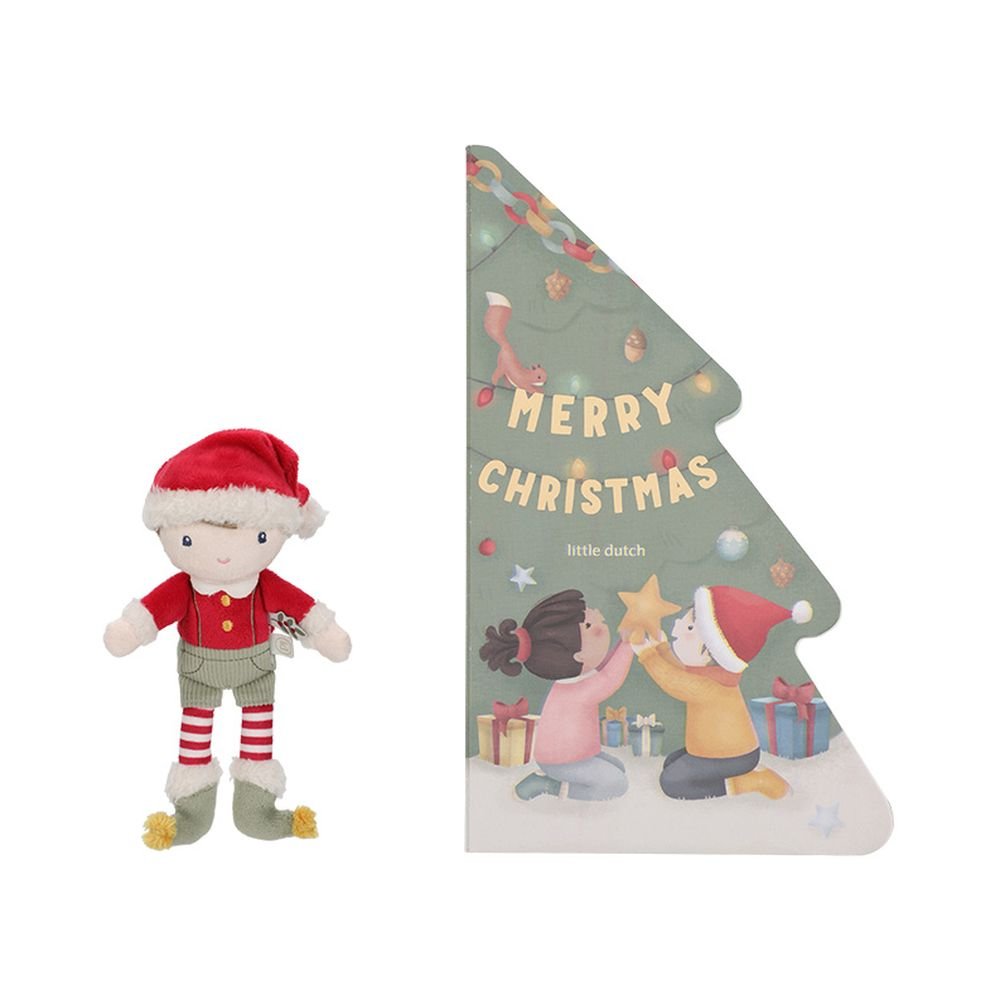 Caja Regalo Muñeco y Cuento Navidad Little Dutch