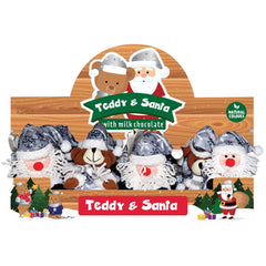 EXPOSITOR 12 PELUCHES OSITO Y PAPA NOEL SURTIDOS | KOOPMAN CHRISTMAS | ENVASE 12 UDS. UNIDAD | 8713305723841