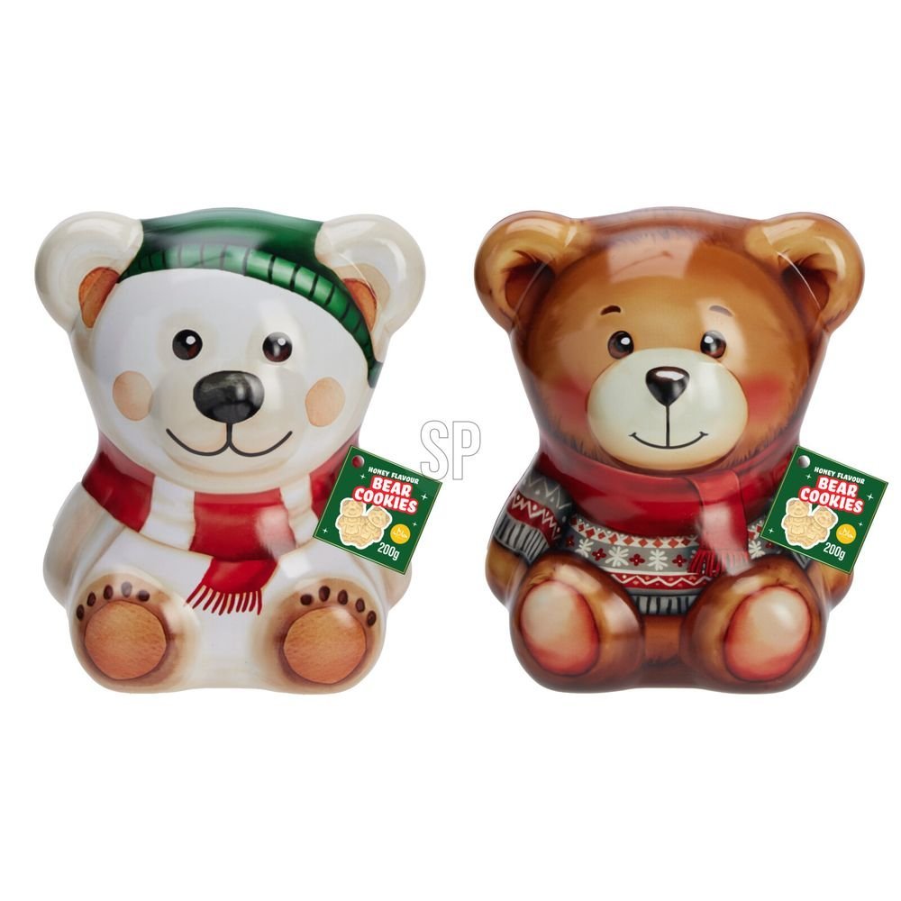 LATA DE GALLETAS DE MIEL OSITOS SURTIDOS 200 GR | KOOPMAN CHRISTMAS | 1 UNIDAD | 8713305820335