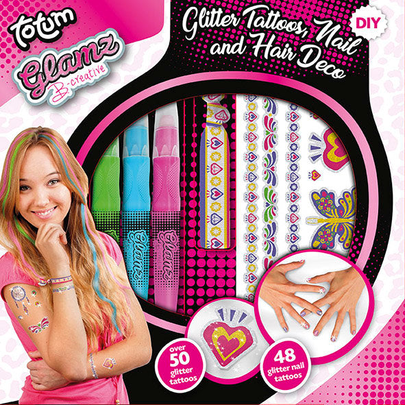 Set de Tatuajes Decoración de Uñas y Pinta Tu Pelo TOTUM Imagen principal del producto