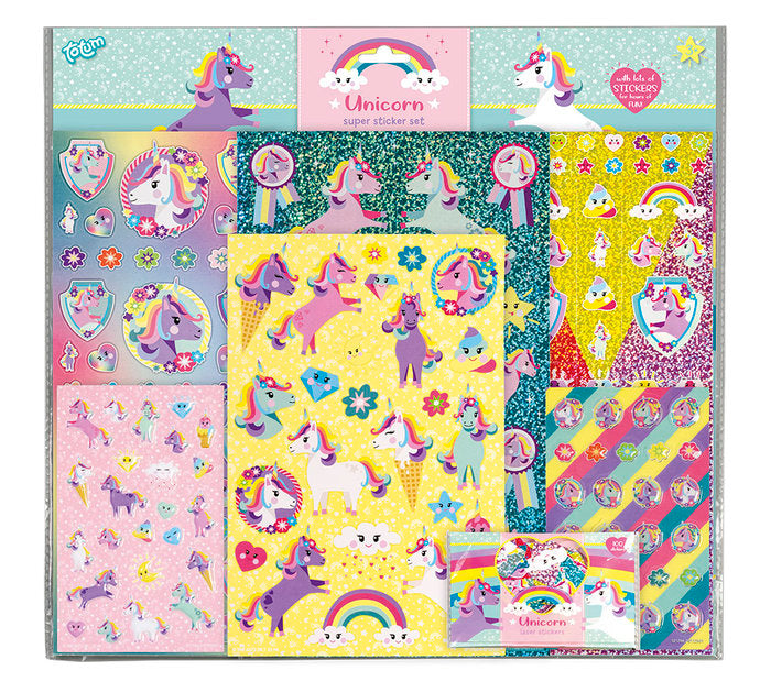 SUPER STICKER SET UNICORN | TOTUM | 1 UNIDAD | 8714274071766 Imagen principal del producto