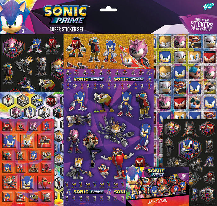 SUPER STICKER SET SONIC 38X36X0,3 CM | TOTUM | 1 UNIDAD | 8714274280557 Imagen principal del producto