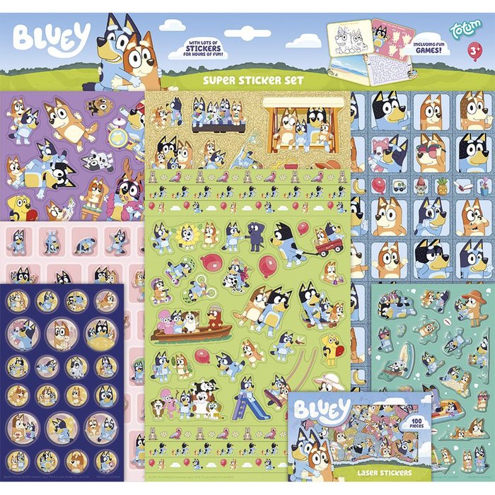 SUPER SET DE STICKERS BLUEY | TOTUM | 1 UNIDAD | 8714274290099 Imagen principal del producto