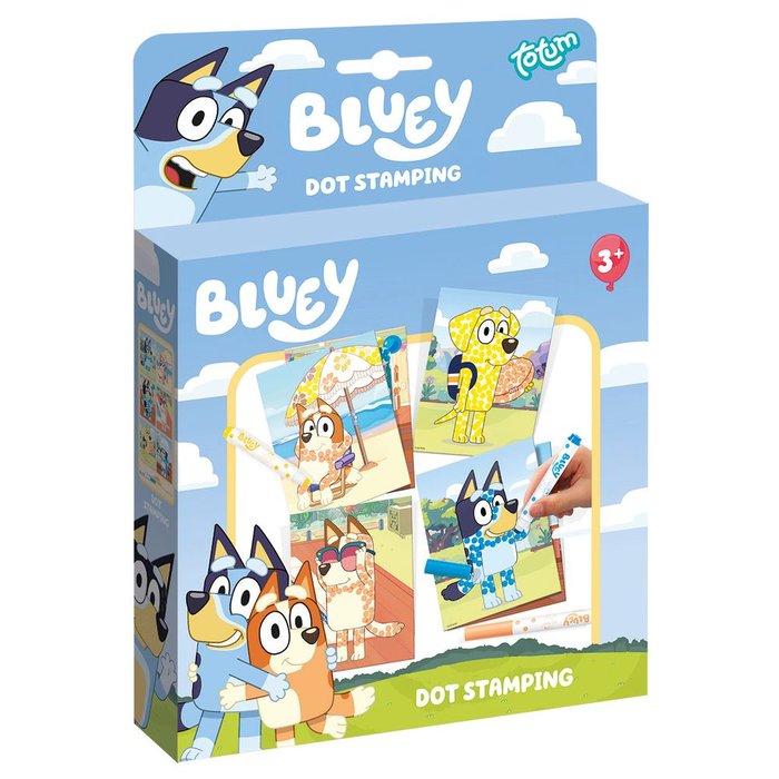 LIBRO COLOREAR POR PUNTOS BLUEY CON 3 COLORES | TOTUM | 1 UNIDAD | 8714274290204 Imagen principal del producto
