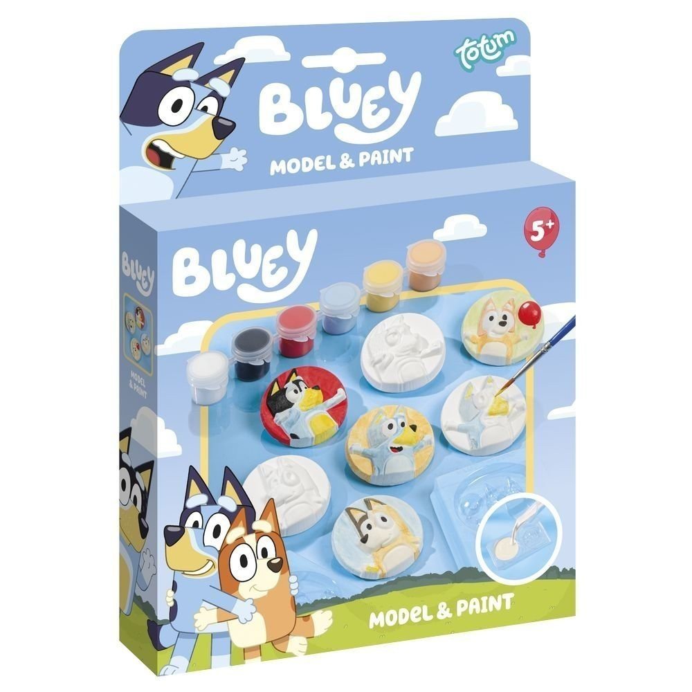 Set Pintar 6 Figuras Yeso Bluey Marca Totum Imagen principal del producto