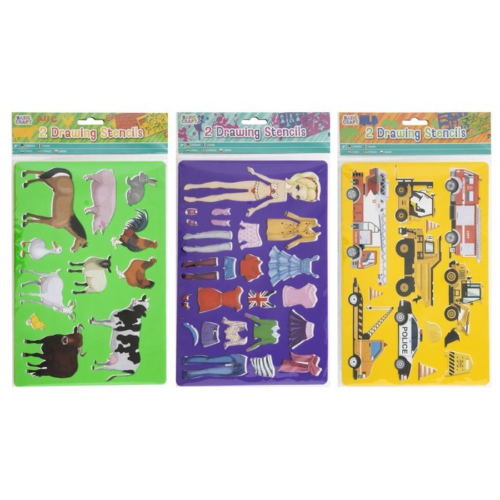 SET 2 PLANTILLAS DE DIBUJO SURTIDOS | CCG | ENVASE 12 UDS. UNIDAD | 8715427075815 Imagen principal del producto