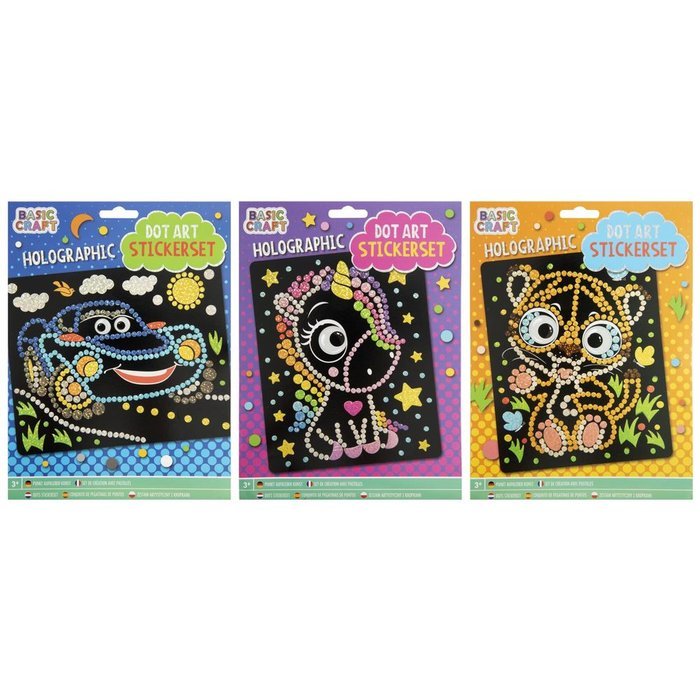 SET COLOREA POR PUNTOS HOLOGRAFICO INFANTIL SURTIDOS | CCG | ENVASE 12 UDS. UNIDAD | 8715427096292 Imagen principal del producto
