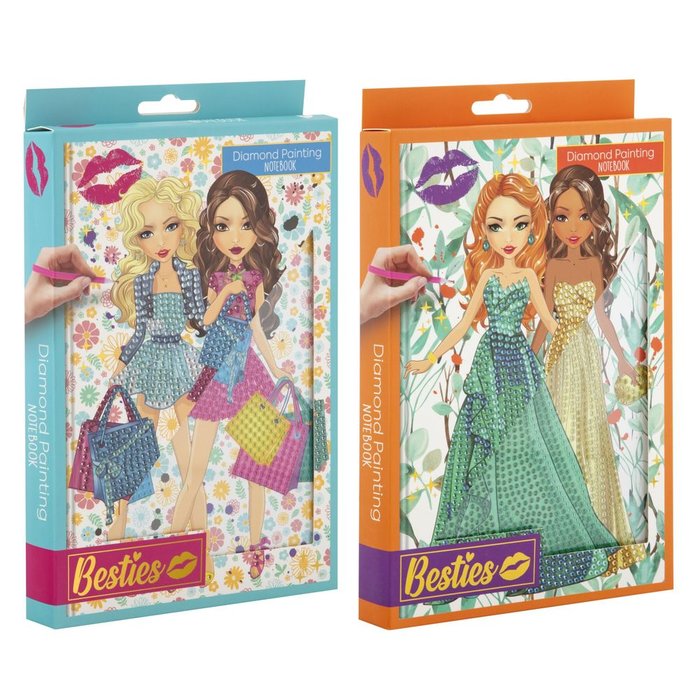 Set Cuaderno A5 Pinta la Portada con Diamantes Surtido Best Marca CCG