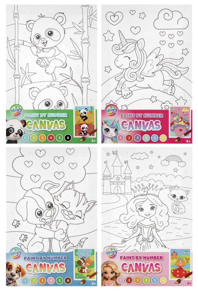 Pintar por Numeros con Tempera Infantil Surtidos Canvas CCG